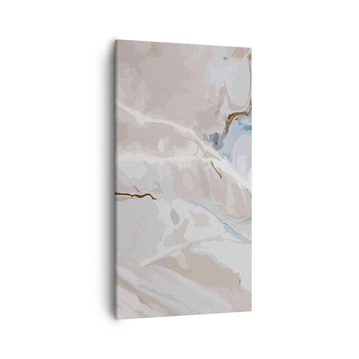Obraz na plátne - Modré meandre pod bielou - 55x100 cm