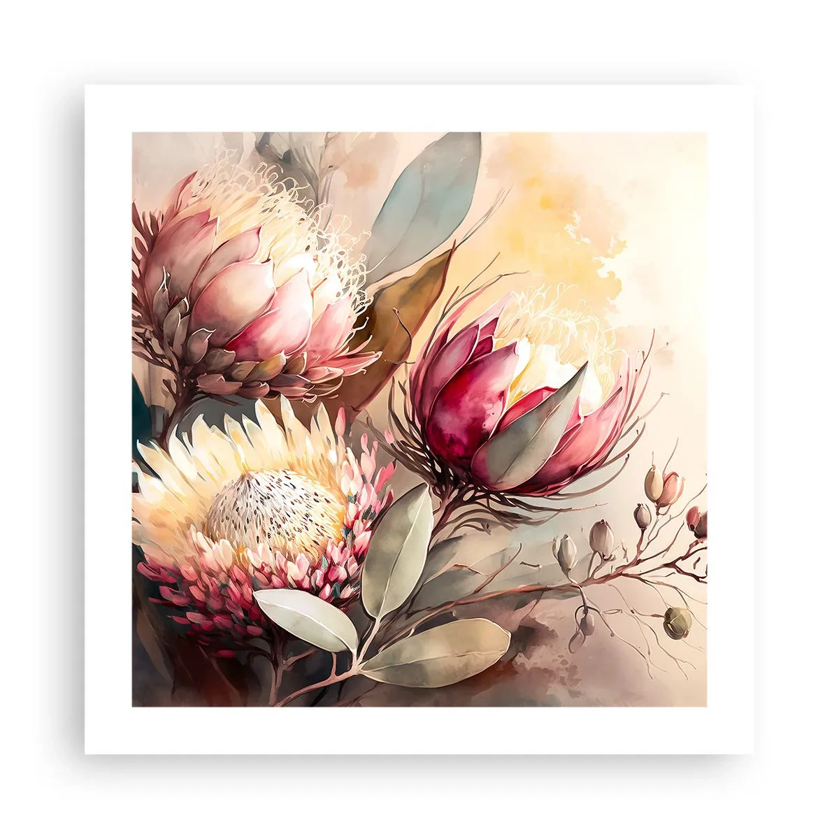 Plagát - Z profilu a en face - 50x50 cm