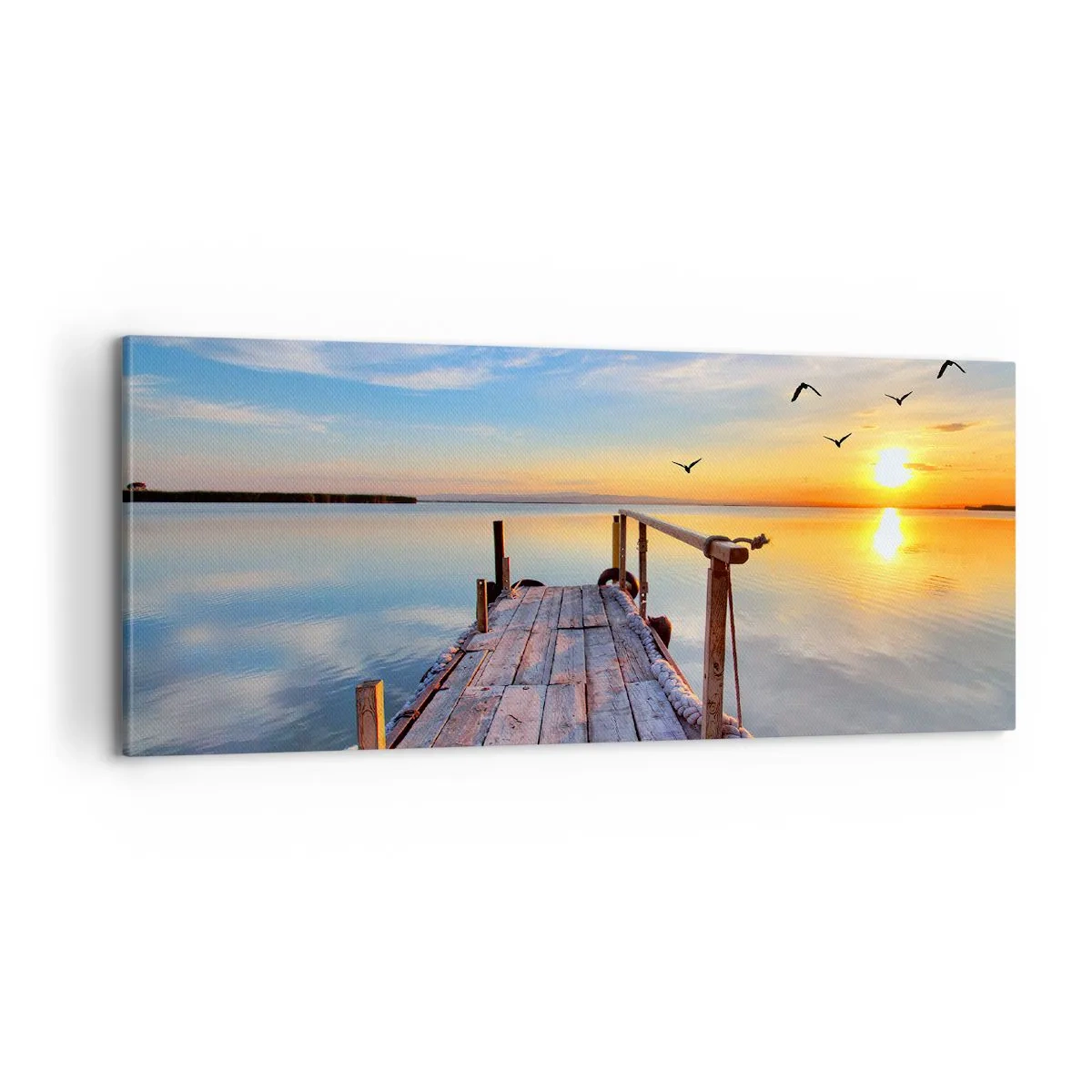 Obraz na plátne - Ísť pred seba smerom k slnku - 100x40 cm
