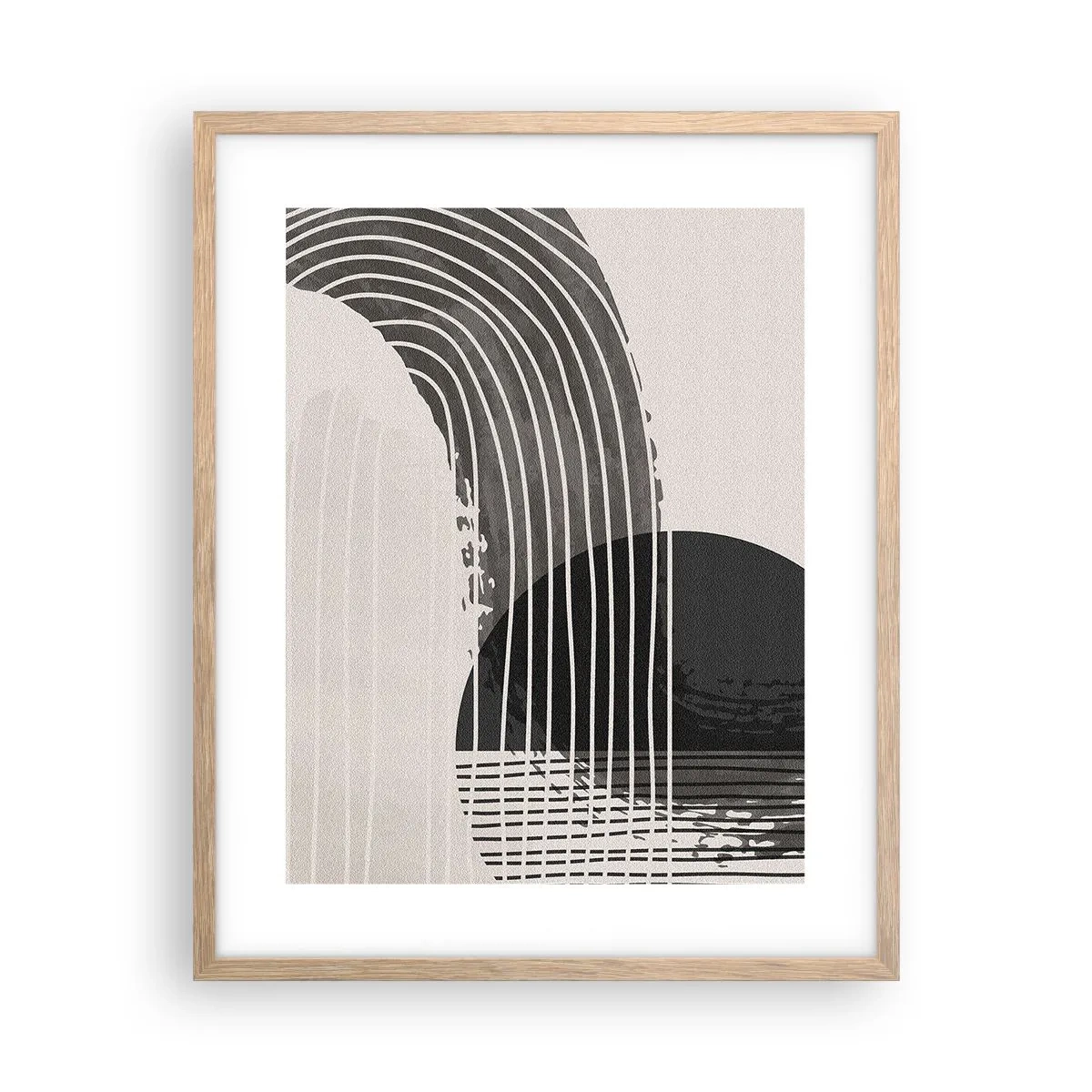 Plagát v ráme zo svetlého duba - Tam a späť - 40x50 cm