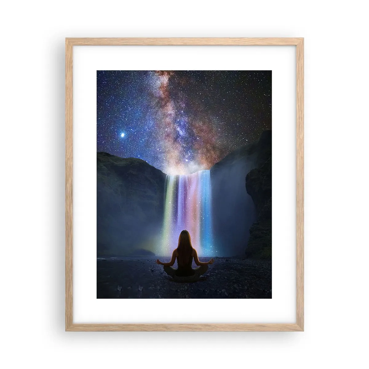 Plagát v ráme zo svetlého duba - Absolútna harmónia - 40x50 cm