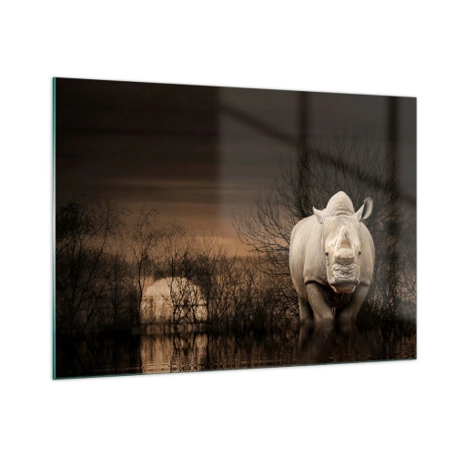 Obraz na skle - Biely proti prírode - 100x70 cm
