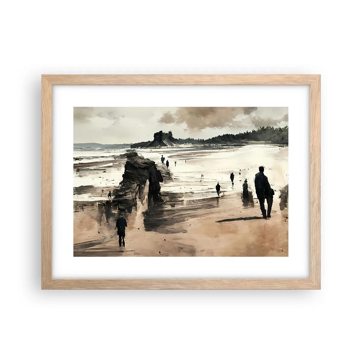 Plagát v ráme zo svetlého duba - Vyvolaní - 40x30 cm