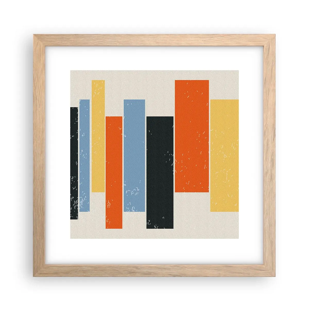 Plagát v ráme zo svetlého duba - Záznam hudby - 30x30 cm