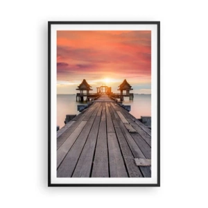 Plagát v čiernom ráme - Západ na východe - 61x91 cm