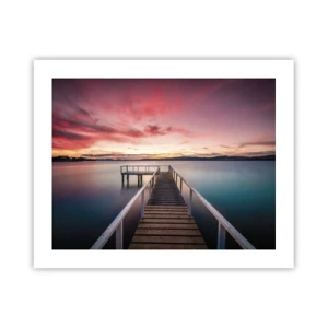 Plagát - Jemný plameň večera - 50x40 cm