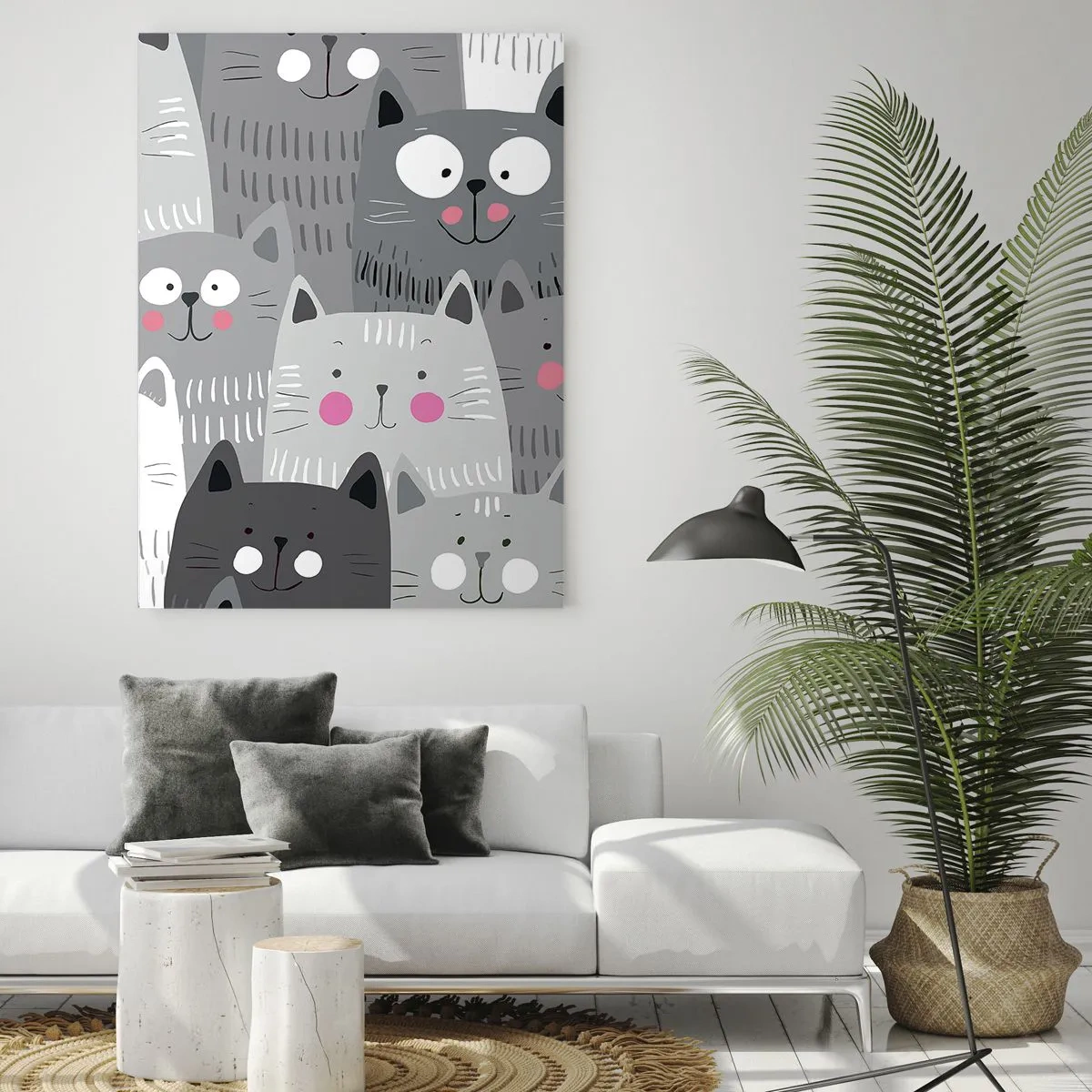 Obraz na skle - Mačací svet - 50x70 cm