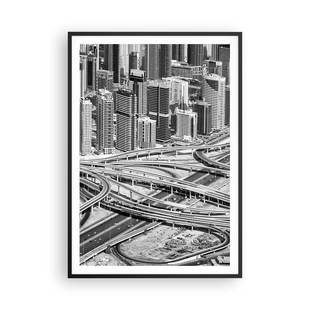 Plagát v čiernom ráme - Dubaj – neskutočné mesto - 70x100 cm