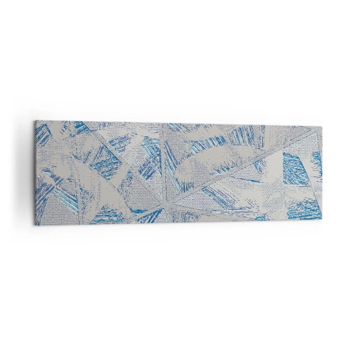 Obraz na plátne - V šedo-modrom labyrinte - 160x50 cm