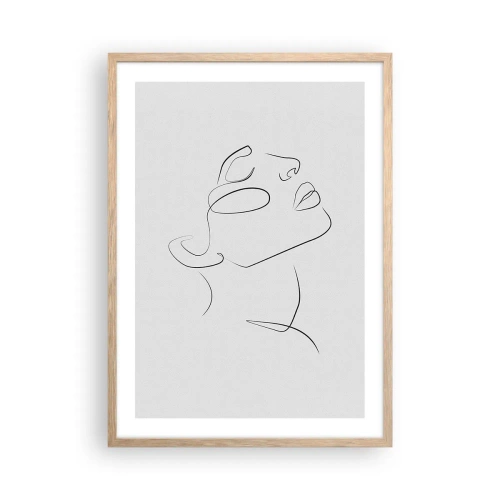Plagát v ráme zo svetlého duba - Meandre sna - 50x70 cm