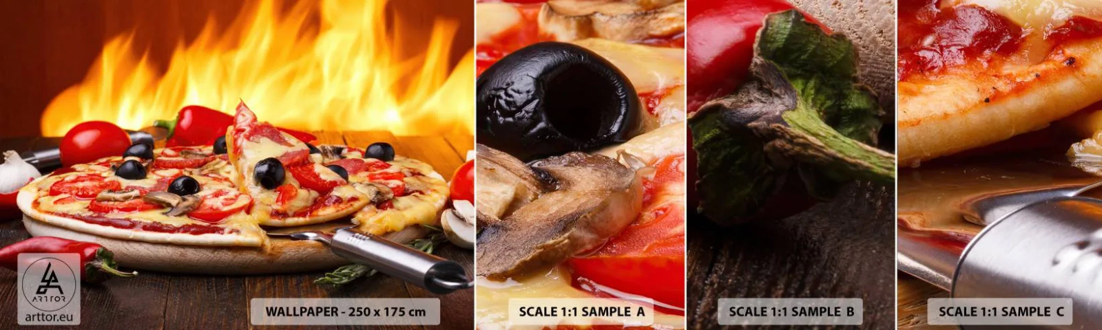 Vzorka Fototapeta Standard Eco - From Italy with love - Gastronómia, Pizza, Taliansko - 100x30 cm