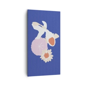 Obraz na plátne - Kompozícia kvetov a pukov - 55x100 cm