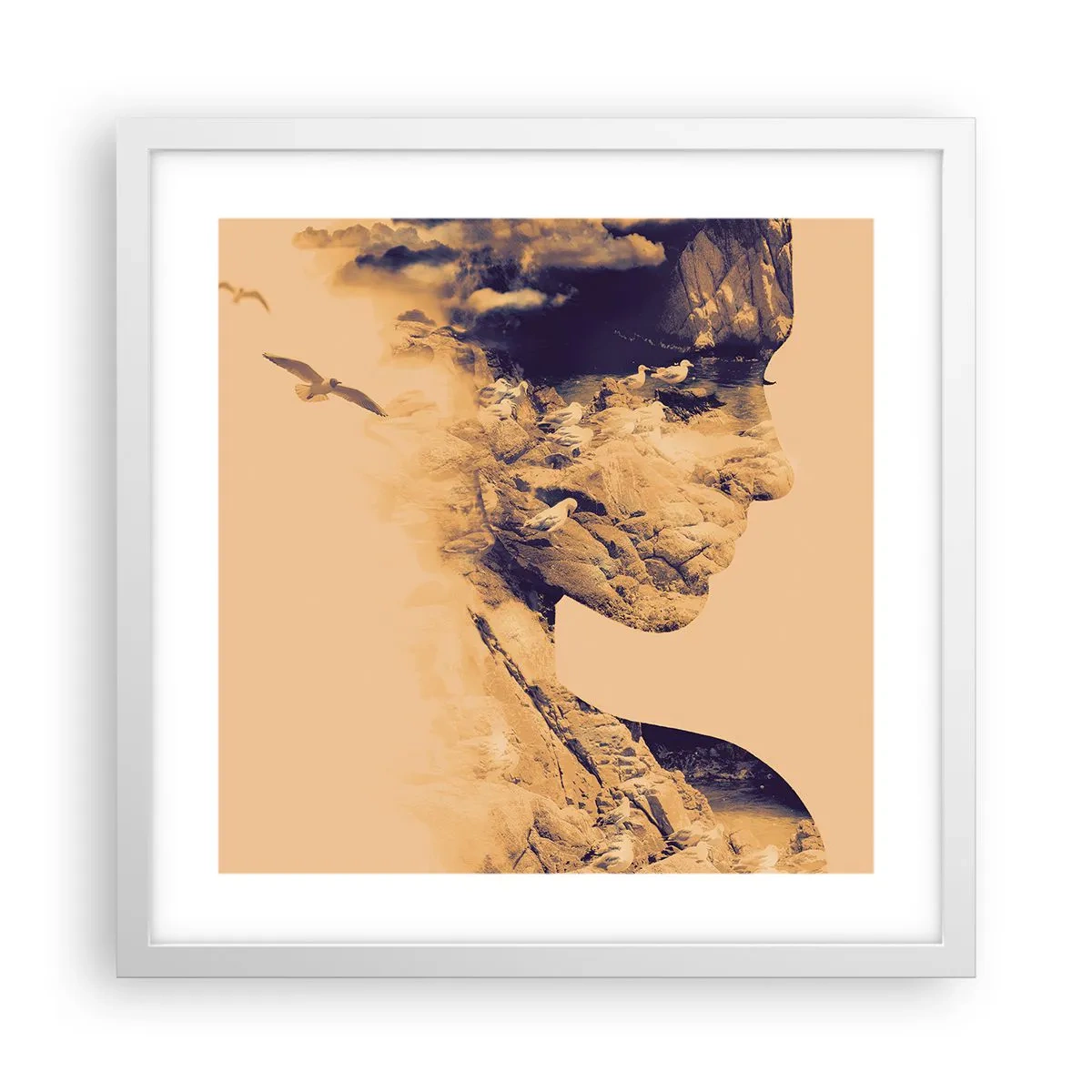 Plagát v bielom ráme - Krásna od prírody - 40x40 cm