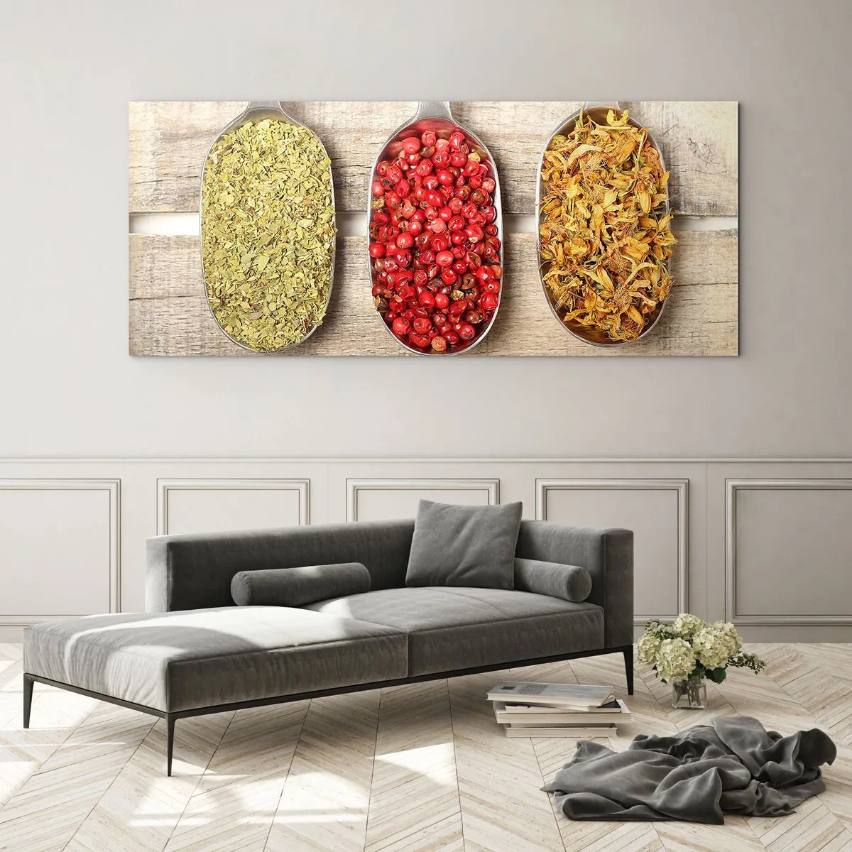 Obraz na skle - Kuchynská mágia - 100x40 cm