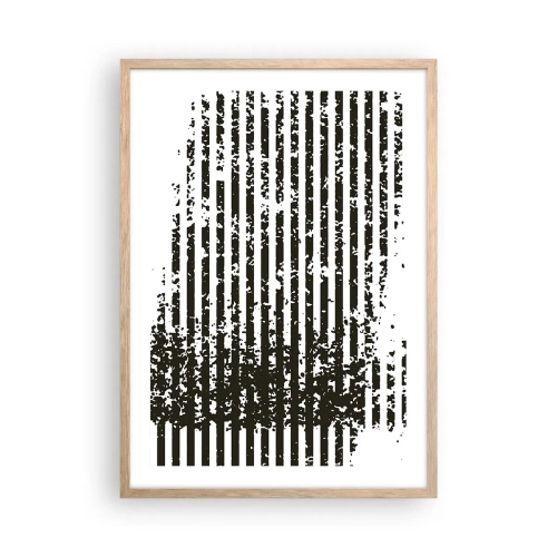 Plagát v ráme zo svetlého duba - Rytmus a šum - 50x70 cm