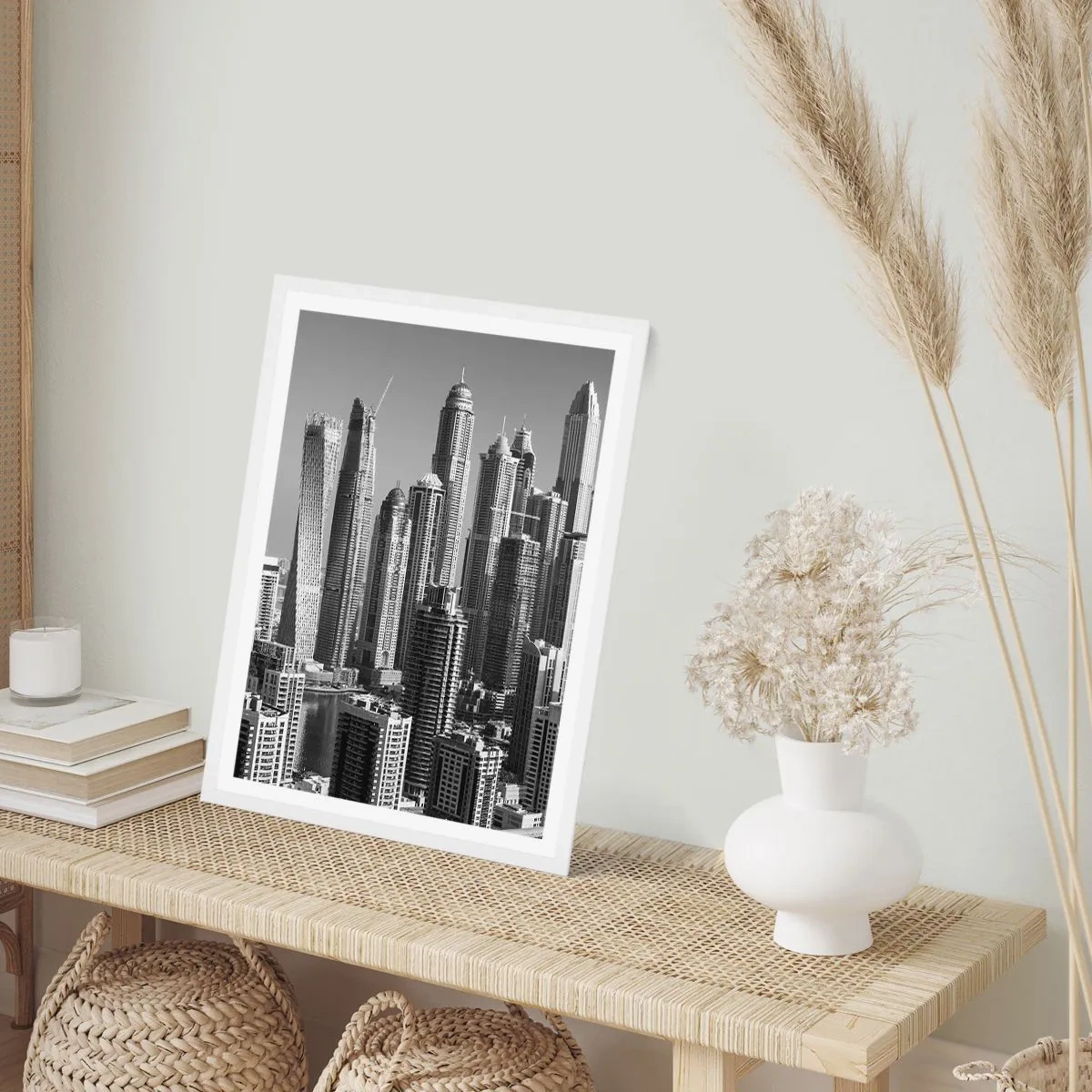 Plagát v bielom ráme - Mesto nad púšťou - 40x50 cm