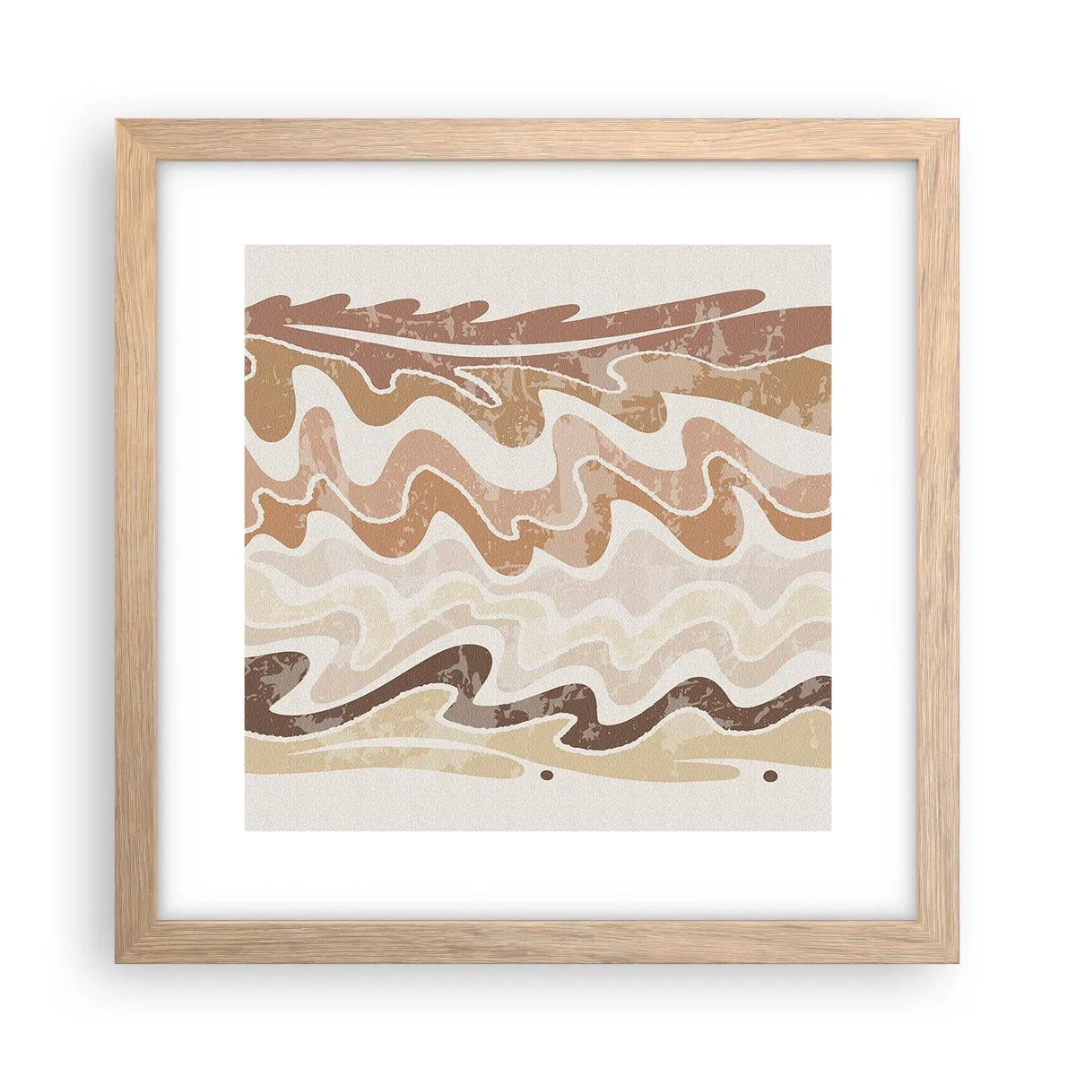 Plagát v ráme zo svetlého duba - Dobrá energia – dobré emócie - 30x30 cm