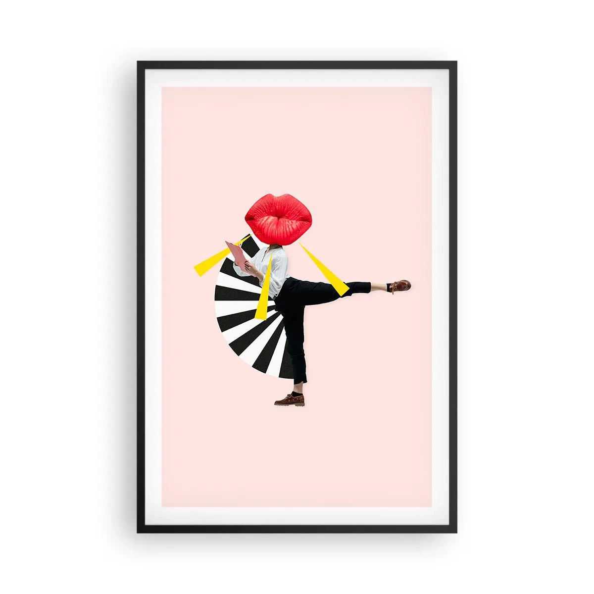 Plagát v čiernom ráme - Surrealistický pop-art - 61x91 cm