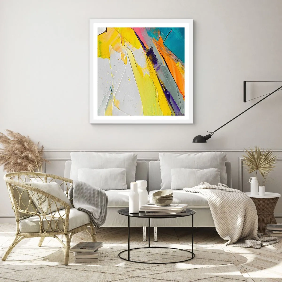 Plagát v bielom ráme - Anatómia svetla - 40x40 cm