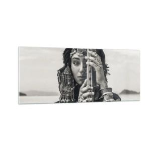 Obraz na skle - Samotná hudba orientu - 100x40 cm