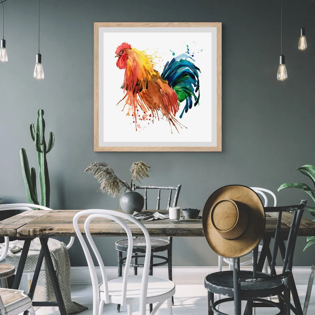 Plagát v ráme zo svetlého duba - Kráľovský šat, kráľovská pýcha - 60x60 cm