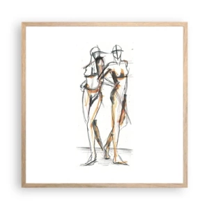 Plagát v ráme zo svetlého duba - Štúdia šarmu - 60x60 cm