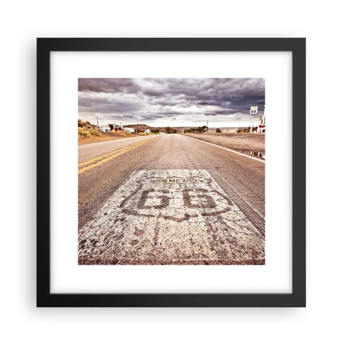 Plagát v čiernom ráme - Mother Road - americká legenda - 30x30 cm