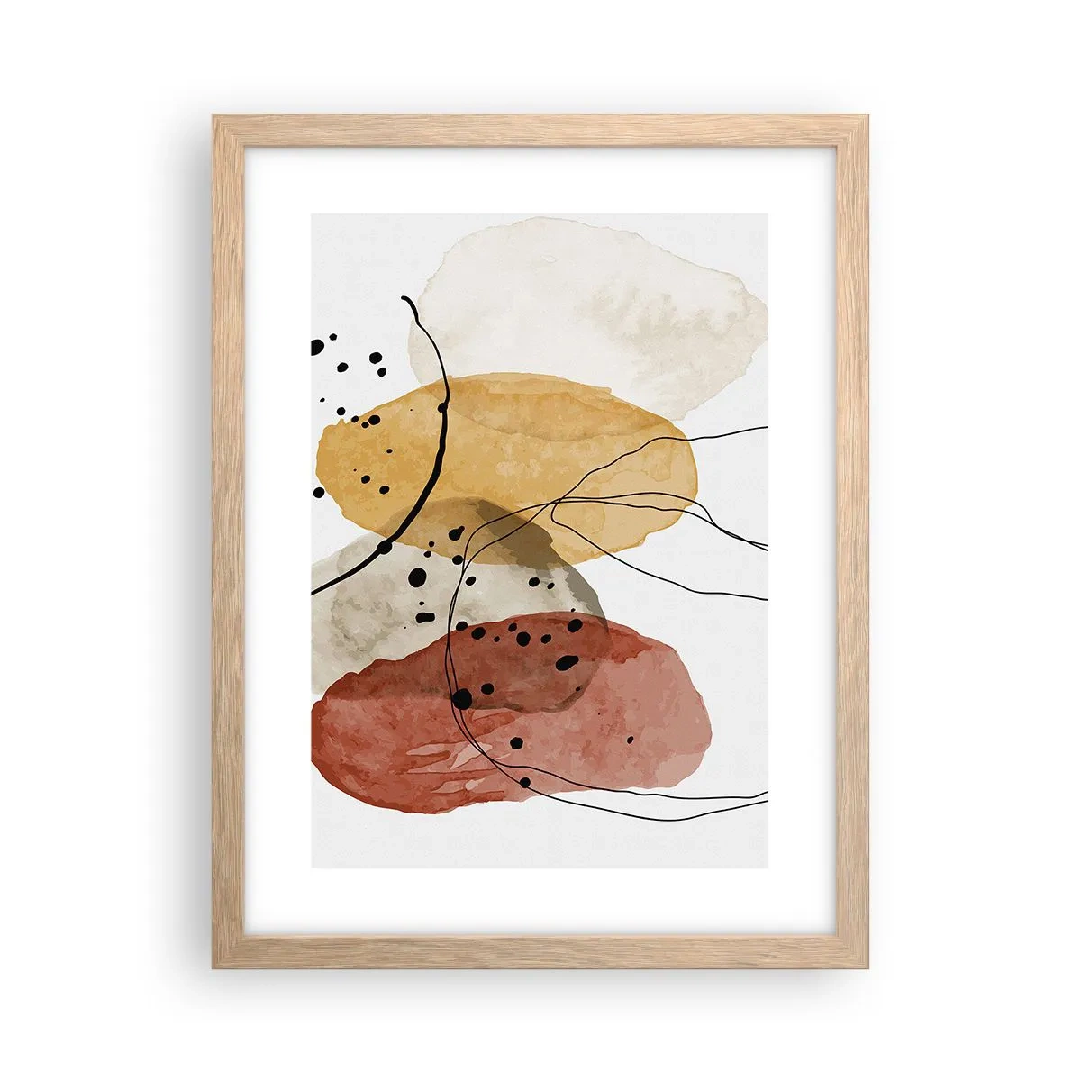 Plagát v ráme zo svetlého duba - Ako ľahký, priezračný vzduch - 30x40 cm