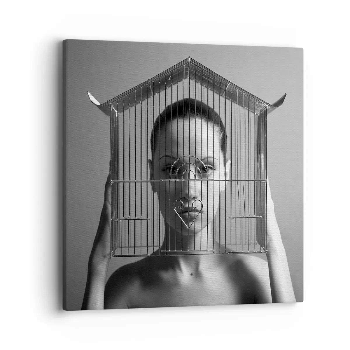 Obraz na plátne - Tak trochu surrealistický portrét - 40x40 cm