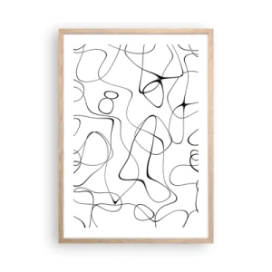 Plagát v ráme zo svetlého duba - Cesty života, zákruty osudu - 50x70 cm