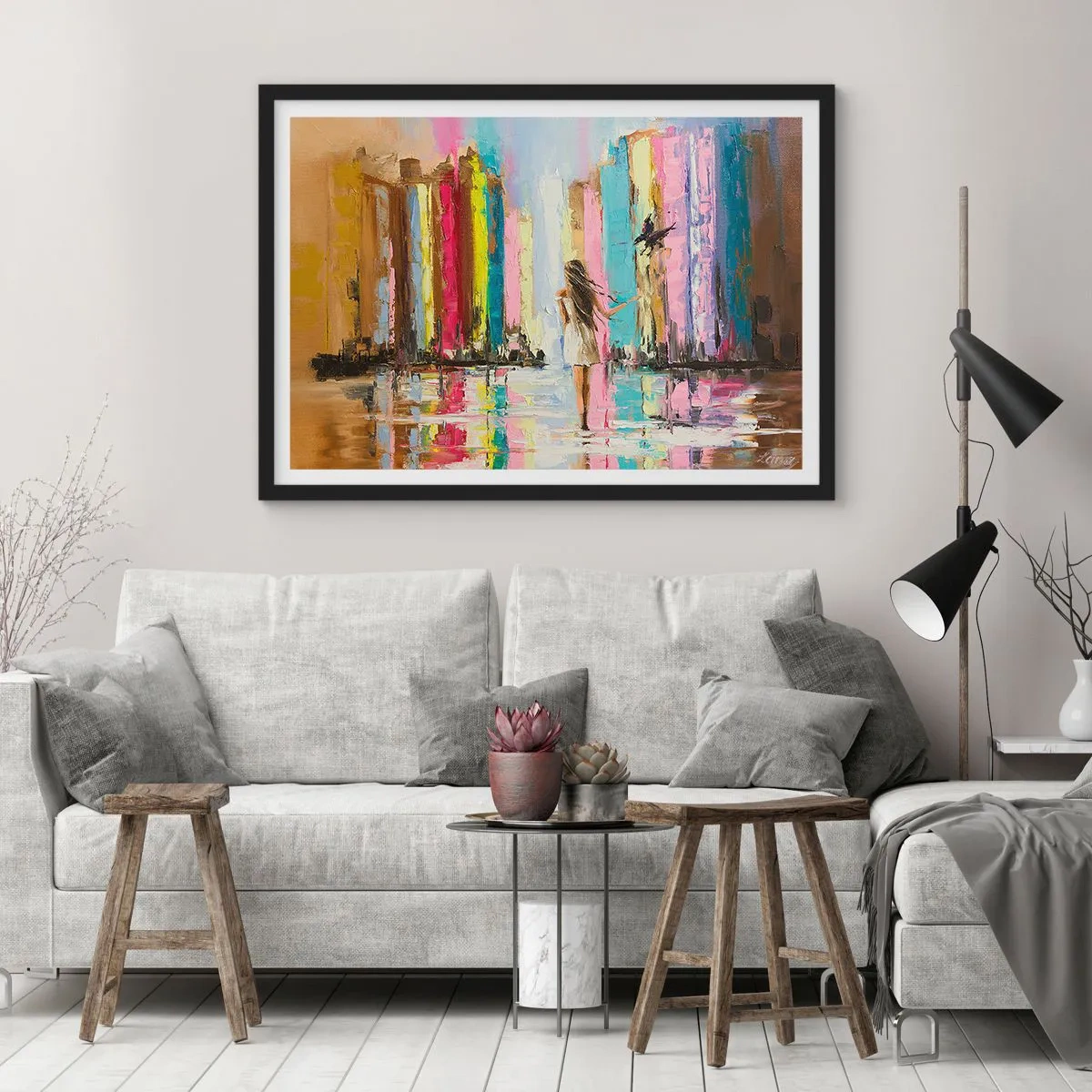 Plagát v čiernom ráme - Poď so mnou - 50x40 cm