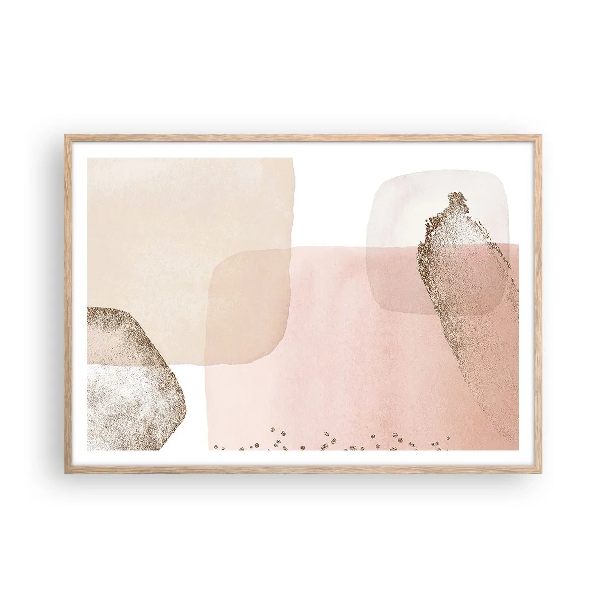 Plagát v ráme zo svetlého duba - Pohľad cez farby - 100x70 cm