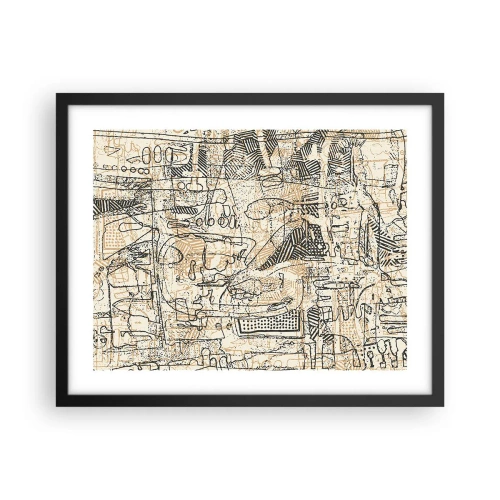 Plagát v čiernom ráme - Čaká na rozlúštenie - 50x40 cm