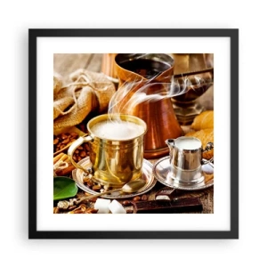 Plagát v čiernom ráme - Pekný deň prajem! - 40x40 cm