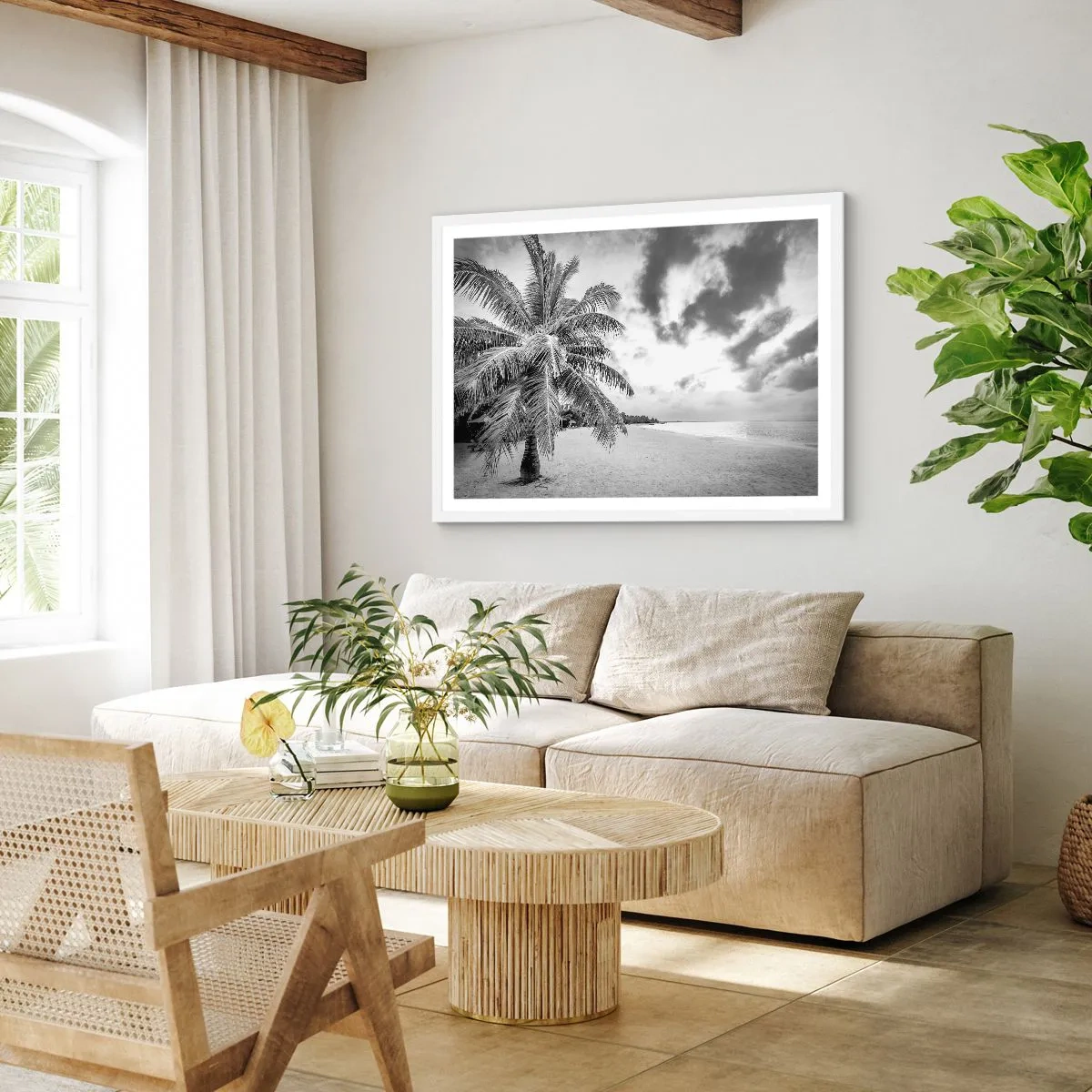 Plagát v bielom ráme - Keď túžiš po samote…. - 91x61 cm