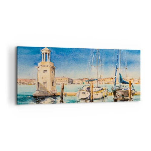 Obraz na plátne - Slnečná lagúna - 100x40 cm