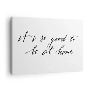 Obraz na plátne - Kaligrafické písmo na bielom pozadí - 70x50cm - Celá pravda - Moderná nástenná dekorácia do obývacej izby a spálne ARTTOR