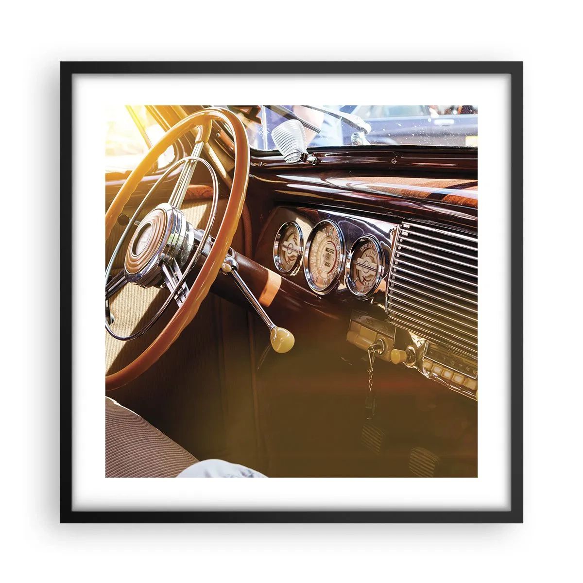 Plagát v čiernom ráme - Závan luxusu z minulosti - 50x50 cm