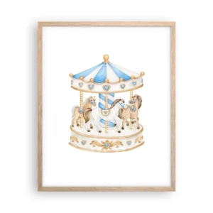 Plagát v ráme zo svetlého duba - Sladké detstvo - 40x50 cm