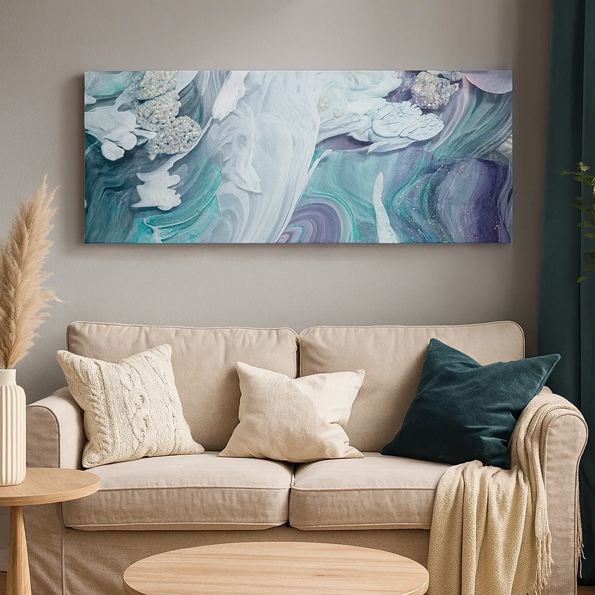 Obraz na plátne - Prúdy modrej - 30x30 cm