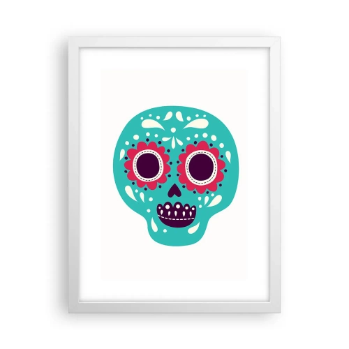 Plagát v bielom ráme - Život – zábava až do smrti - 30x40 cm