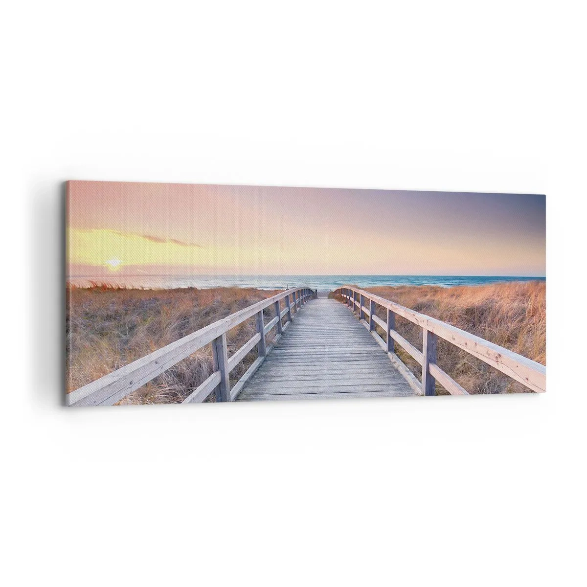 Obraz na plátne - Baltská večerná polárna žiara - 100x40 cm