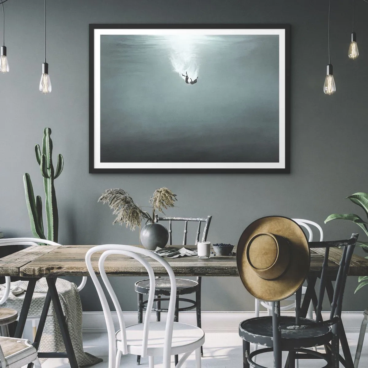 Plagát v čiernom ráme - V objatí oceánu - 70x50 cm