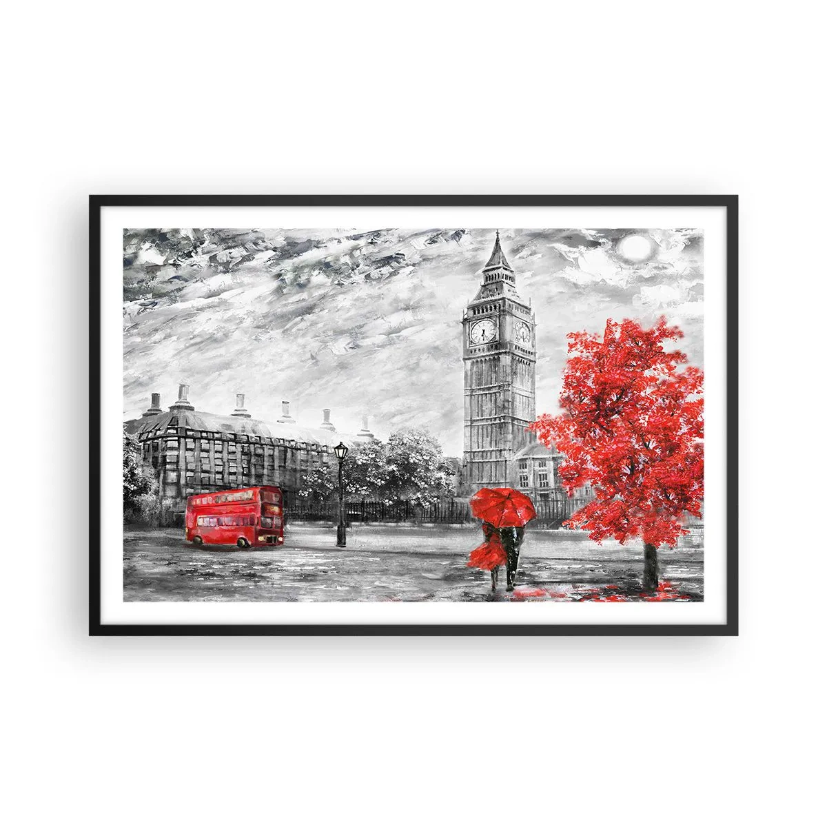 Plagát v čiernom ráme - Vzrušujúci deň - 91x61 cm