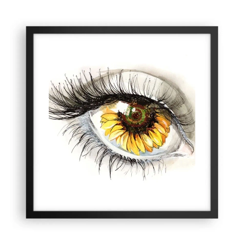 Plagát v čiernom ráme - Pohľad žeravý ako leto - 40x40 cm