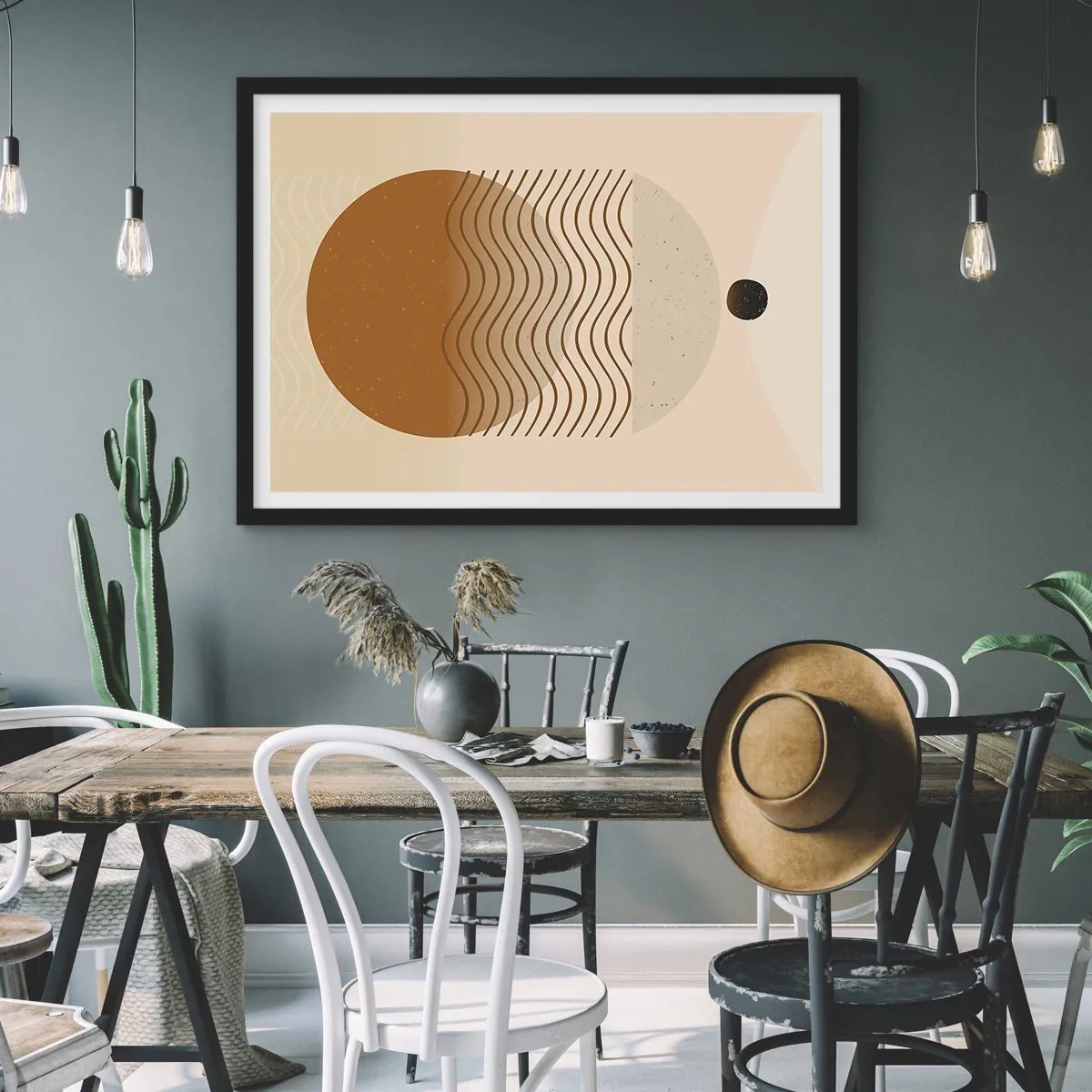 Plagát v čiernom ráme - O pôvode geometrických obrazcov - 70x50 cm