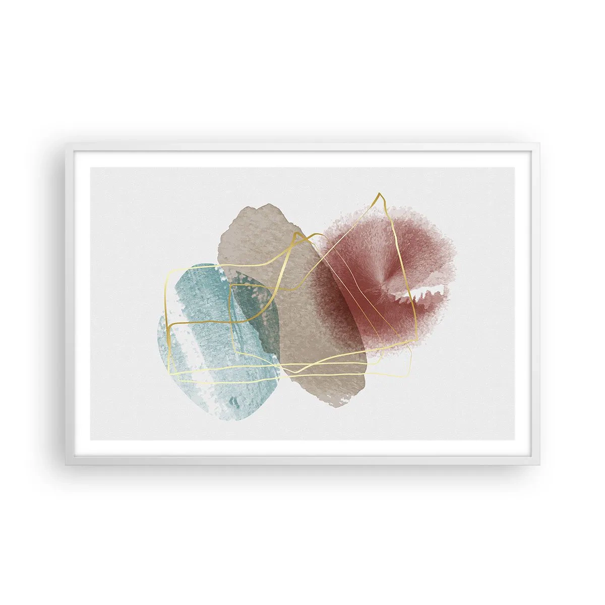 Plagát v bielom ráme - Korálky priestoru - 91x61 cm