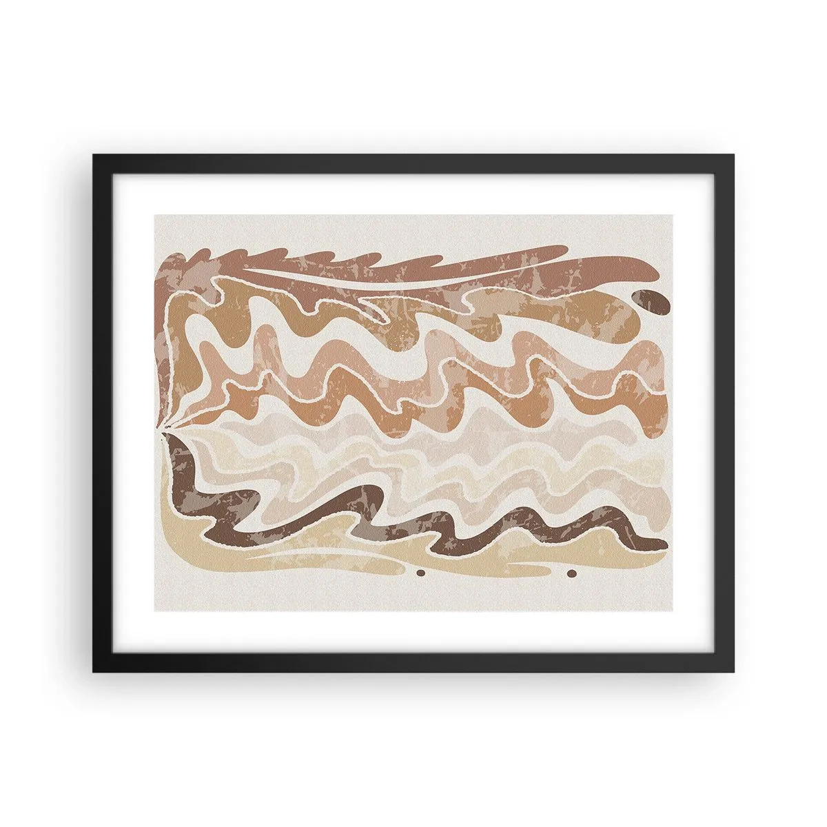 Plagát v čiernom ráme - Dobrá energia – dobré emócie - 50x40 cm