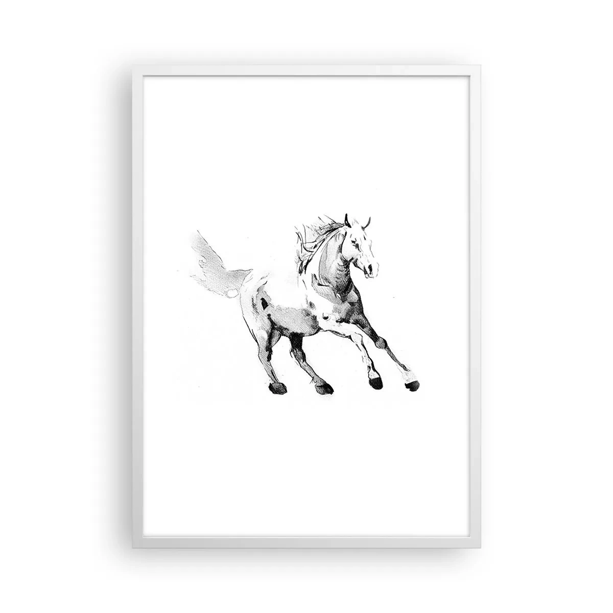 Plagát v bielom ráme - Neskrotená duša - 50x70 cm