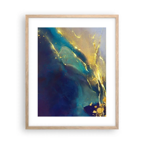 Plagát v ráme zo svetlého duba - Zlatý močiar - 40x50 cm